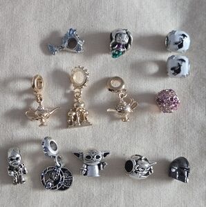 13 Pop Culture Pandora Style Charms Grogu Aladdin Mary Poppins